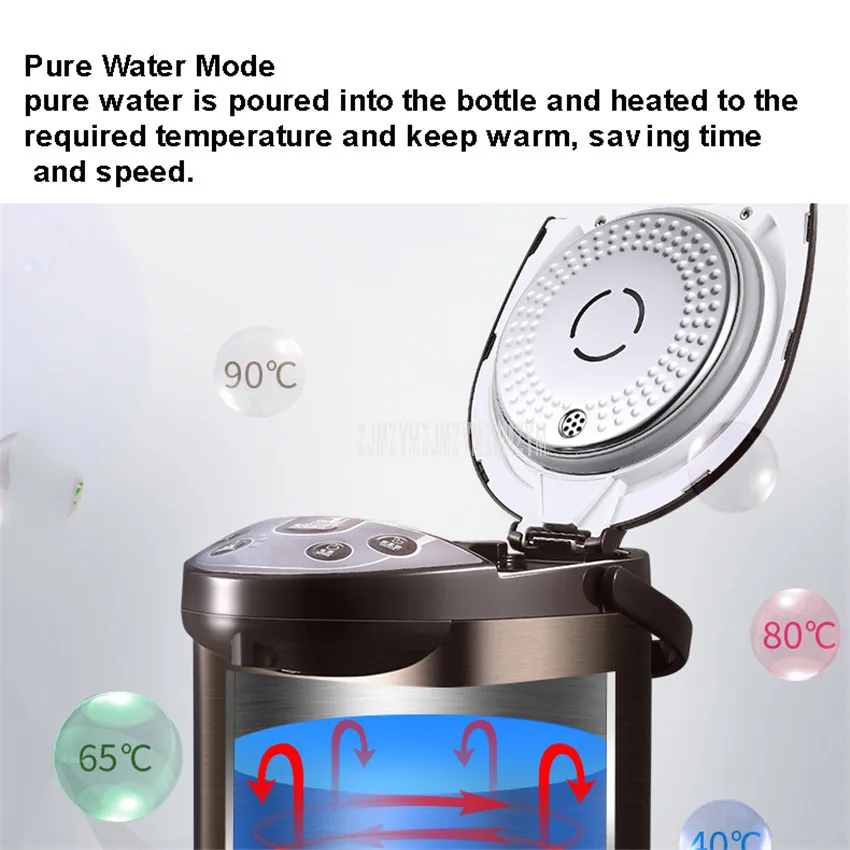 HX-8510 5L 1600W Home Stainless Steel Automatic Intelligent Electric Air Pot Keep Warm Temperature Control Water Boiler Kettle