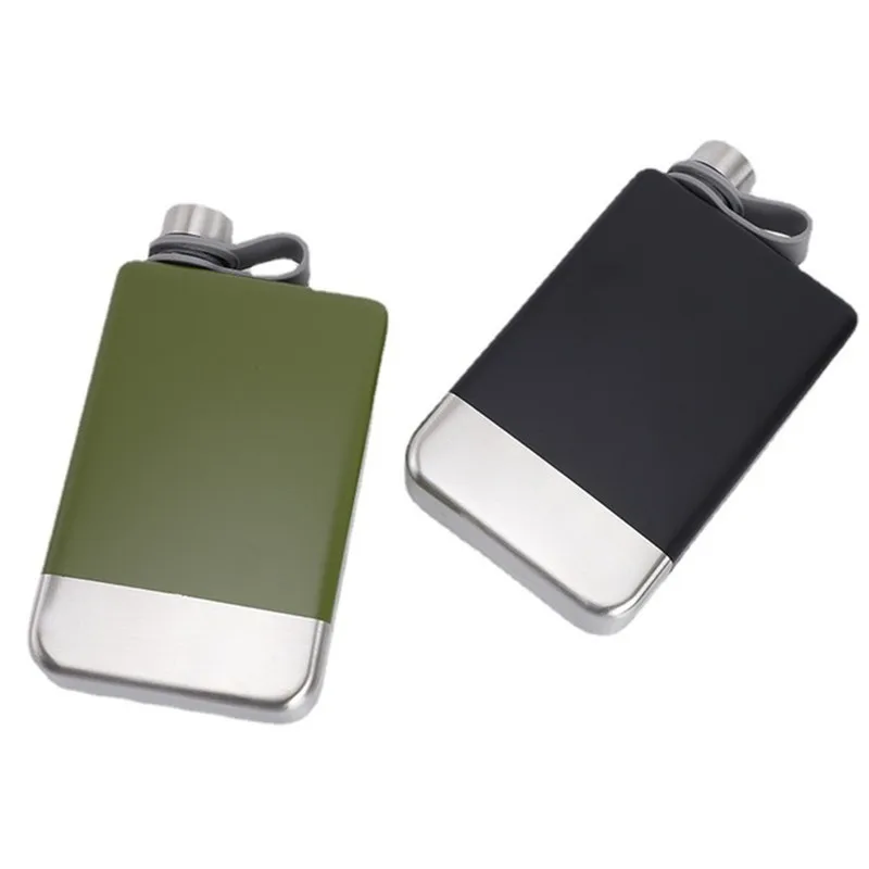 9oz Paint Portable Wine Bottle Stainless Steel Hip Flask Creative Flat Outdoor Liquor Bottle