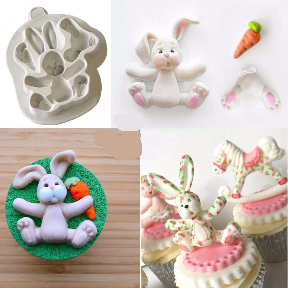 

Luyou 3D Rabbit Easter Bunny Silicone Cake Molds Fondant Resin Molds Cake Tools Pastry Kitchen Baking Accessories FM1154