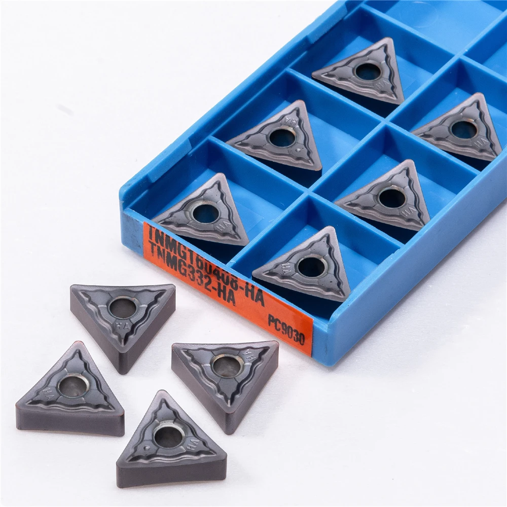 TNMG160404 TNMG160408 HA PC9030 Carbide Blade CNC Machine Insert TNMG 160404 160408 Aluminum Milling Cutter Turning Tool 10PCS