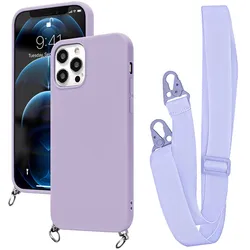 Strap Crossbody Case For Samsung Galaxy S26 S25 Edge S23 Ultra S24 FE S22 Plus S21 S20 FE Silicone Necklace Lanyard Soft Cover