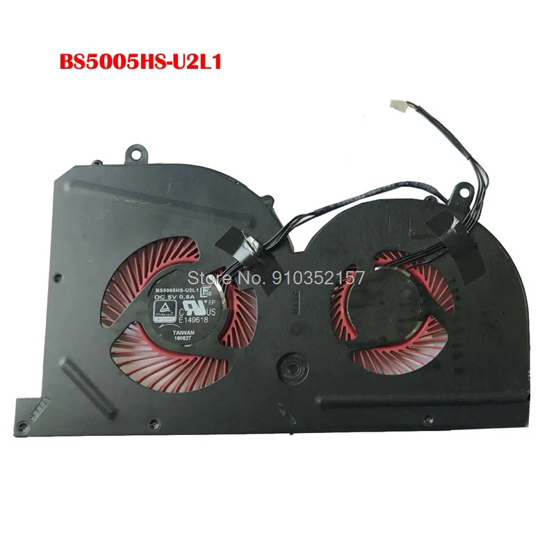 4PIN CPU GPU Fan For MSI GS63 GS73 Stealth 8RE GS63VR 6RF 7RF MS-16K2 GS73 GS73VR 6RF 7RF MS-17B1 BS5005HS-U2L1 BS5005HS-U2F1