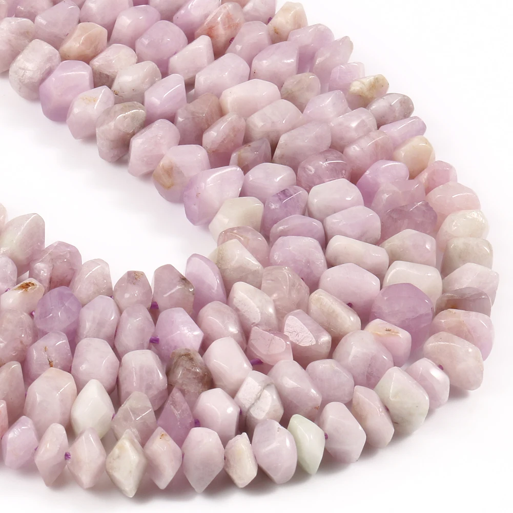 6x11mm Natural Irregular Kunzite Purple Spodumene Stone Beads Special Cut Genuine Loose Beads for Jewelry Making DIY Bracelet