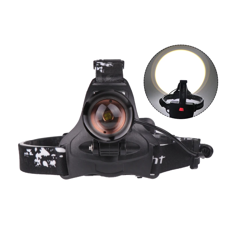 Headlamp Head Lamp Headlight Flashlight Torch Original 3 Bulbs Xhp70.2 Led 18650 Battery Litwod Zoom In / Out Lithium Ion