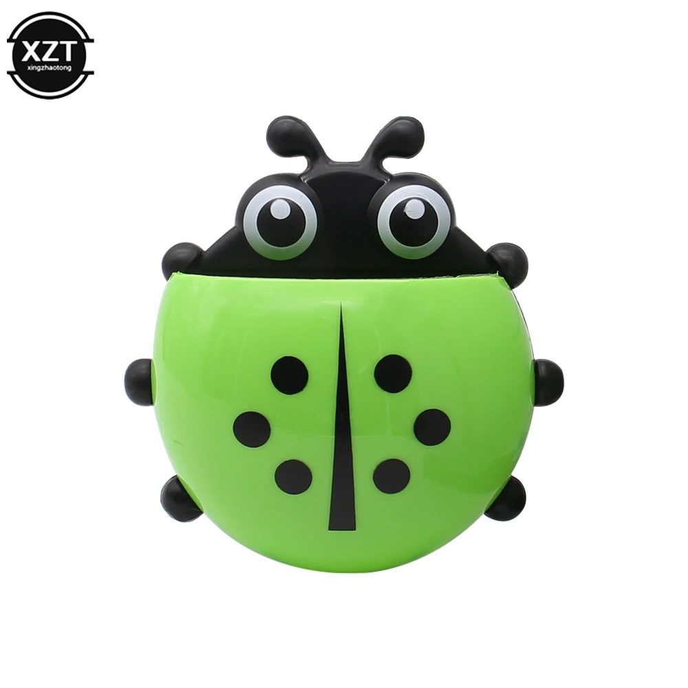 Ladybug Animal Insect Toothbrush Holder Bathroom Cartoon Toothbrush Toothpaste Wall Suction Holder Rack Container Organizer 1PC