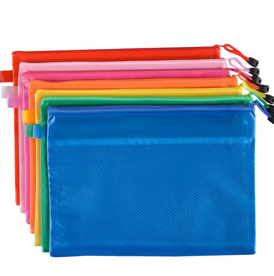 

A5 Frosted Document Bag Zipper File Pocket Storage Organizer Stationery Office School Waterproof Case