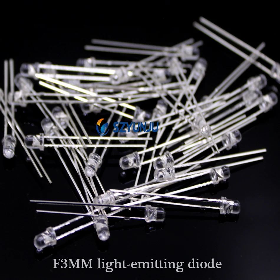 100PCS UV LED Diode F3mm 5mm Diodes Clear UV 3mm/5mm LED Ultraviolet Ultra Violet LED LED Kit