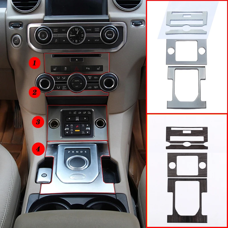 Auto Center Console Gear Shift Frame Decoration Cover Trim For Land Rover Discovery 4 LR4 2010-2016 ABS Car Styling Accessories