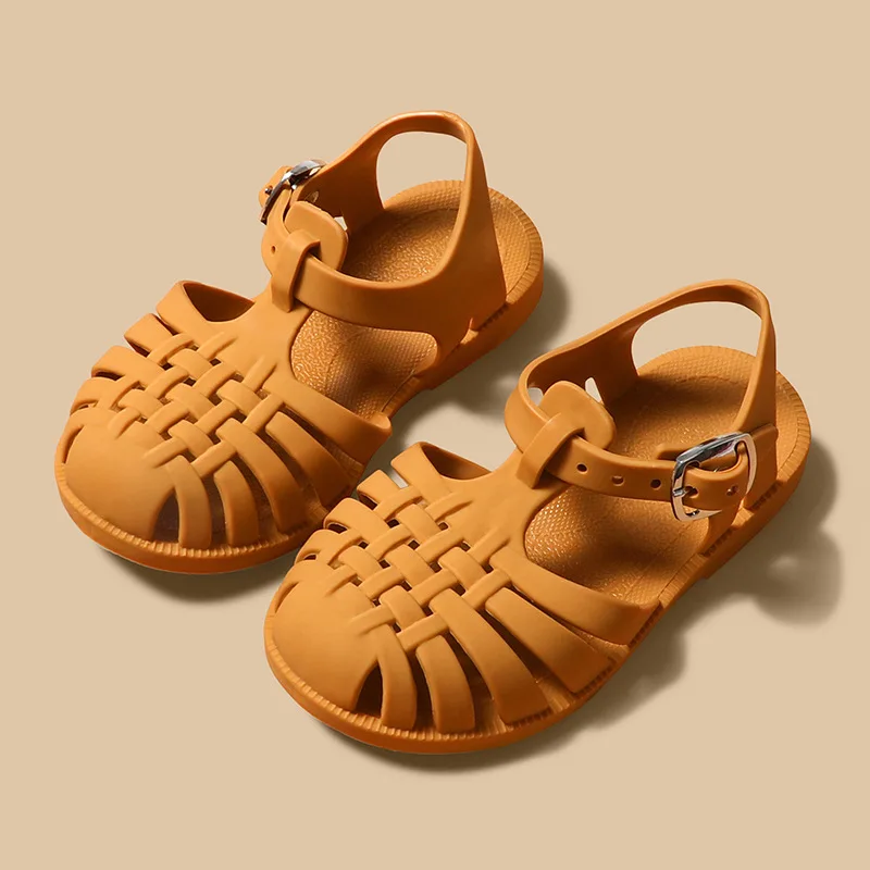 Summer Children Sandals Baby Girls Toddler Soft Non-slip Princess Shoes Kids Candy Jelly Beach Shoes Boys Casual Roman Slippers