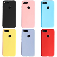 Soft Silicone Case For Xiaomi Mi A1 Case Color Matte TPU Back Cover For Xiaomi Mi A1 MiA1 Phone Case Funda Xiaomi Mi 5X Cover