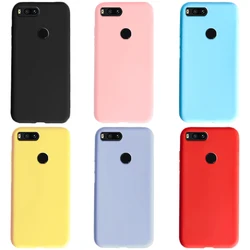 Soft Silicone Case For Xiaomi Mi A1 Case Color Matte TPU Back Cover For Xiaomi Mi A1 MiA1 Phone Case Funda Xiaomi Mi 5X Cover