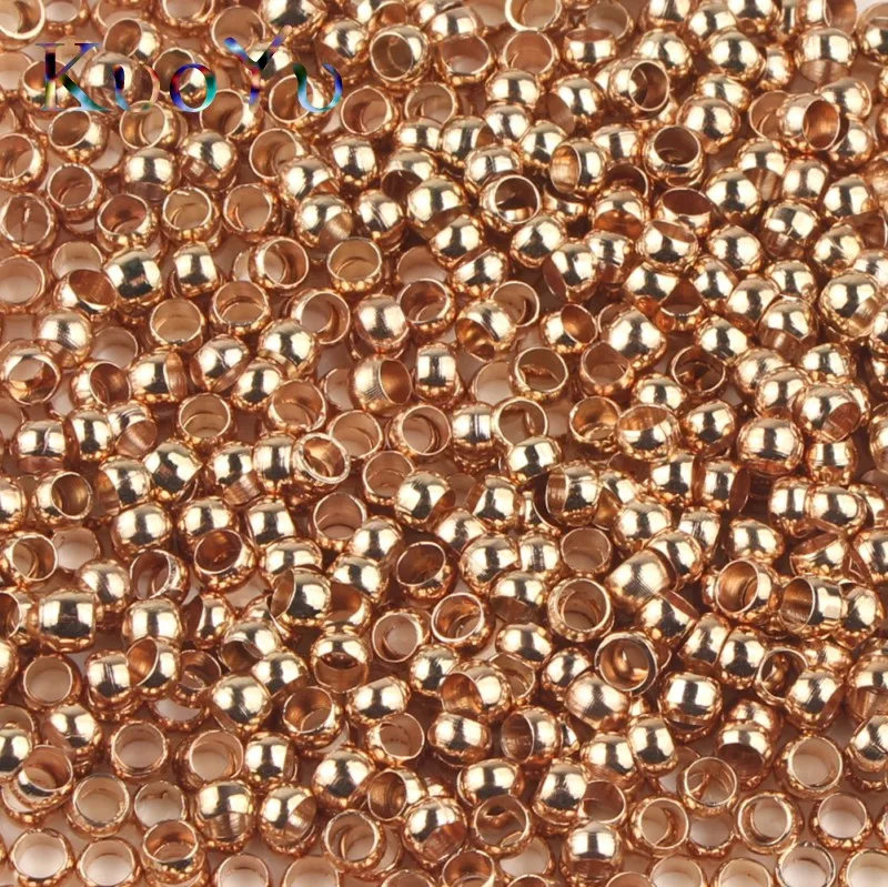 500pcs Gold Silver Ball Crimps End Beads 2/2.5/3mm Stopper Spacer Components Beads For Jewelry Making Findings DIY Accessories