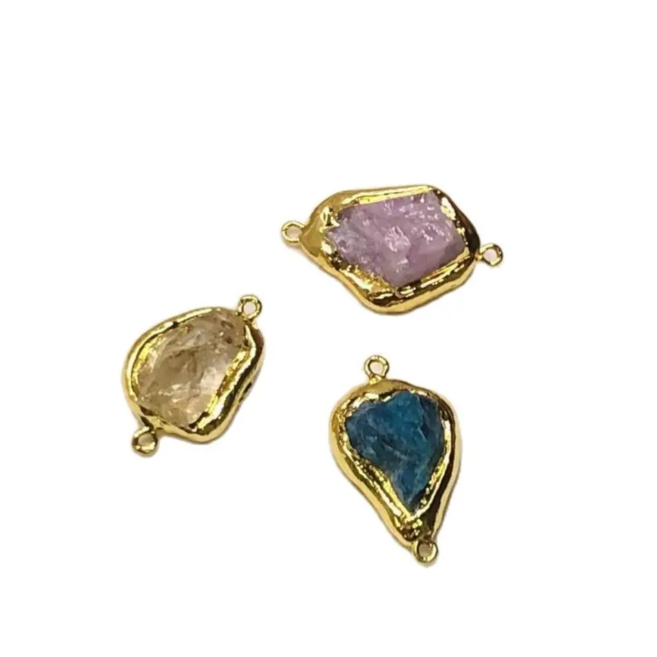 WT-C302 Best High Quality Yellow Crystal Spodumene Blue Apatite Pendant Fashion Beauty For Women As A Gift Always Nice Charms