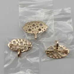 1pcs 34*25mm cast copper flower brooch base pinCharm Clothes DIY Christmas Jewelry Brooch Accessory