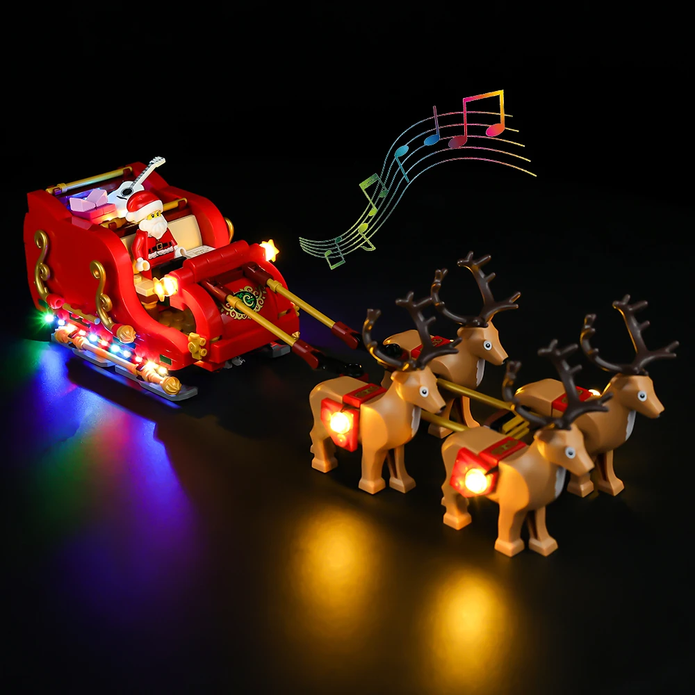 LED Light Kit For 40499 Santa’s Sleigh Christmas Series Children\'s Gifts DIY Toy Set (Not Including Building Blocks)