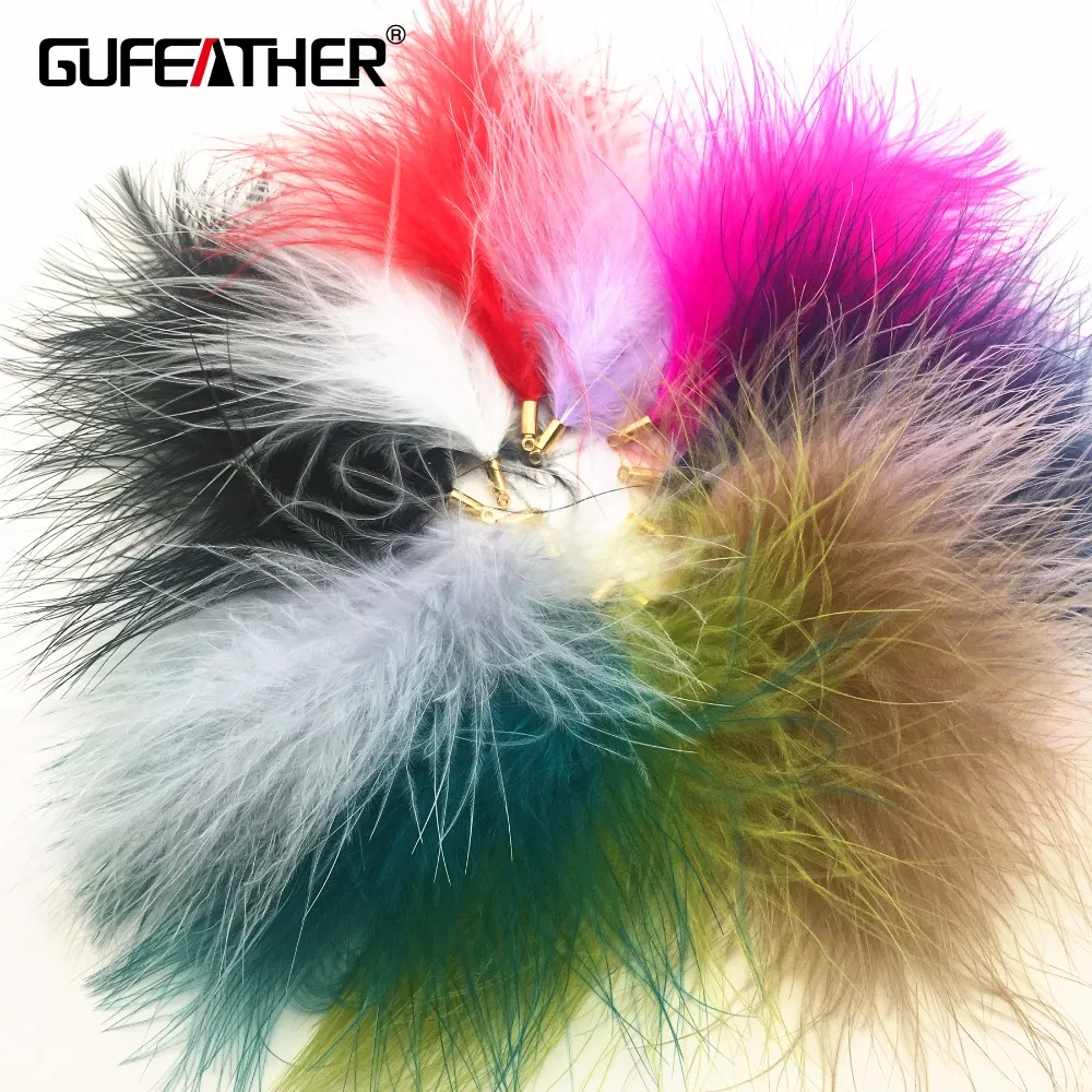 GUFEATHER L75/Ostrich feather/jewelry accessories/diy earrings findings/Jewelry making/Feather earrings/diy pendants/2pcs