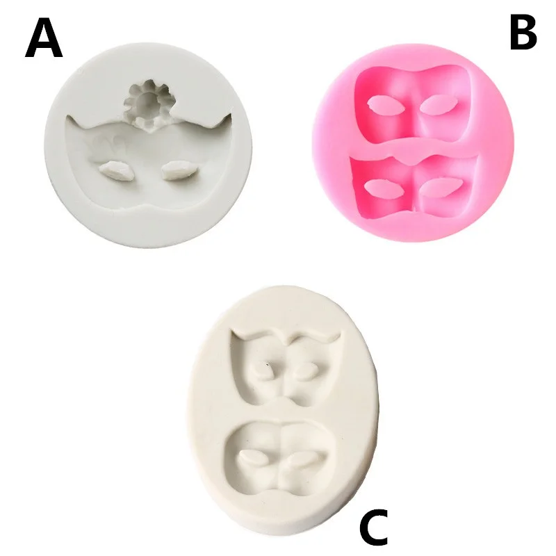 DIY Sugarcraft Mask Silicone Mold Fondant Mould Cake Decorating Tools Chocolate Gumpaste Molds Cupcake Baking Tools