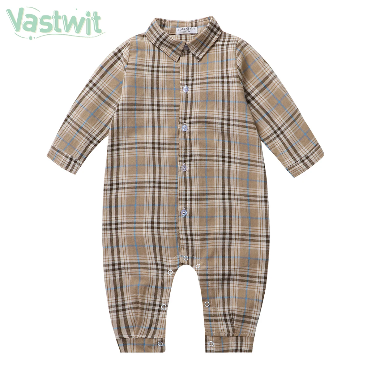 

Baby Boys Plaid Rompers Korean Casual Gentleman Clothes For Newborns Lapel Jumpsuit Overalls Kids Baby Boys Crawlers Clothes