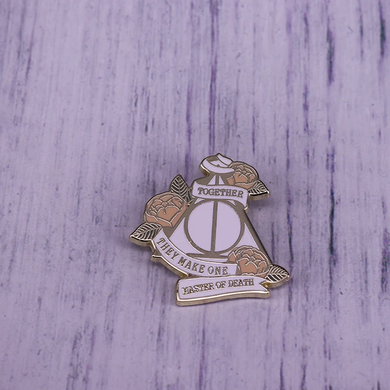 Together they make one master of death brooch floral deathly hallows pin magic HP wizardry addition