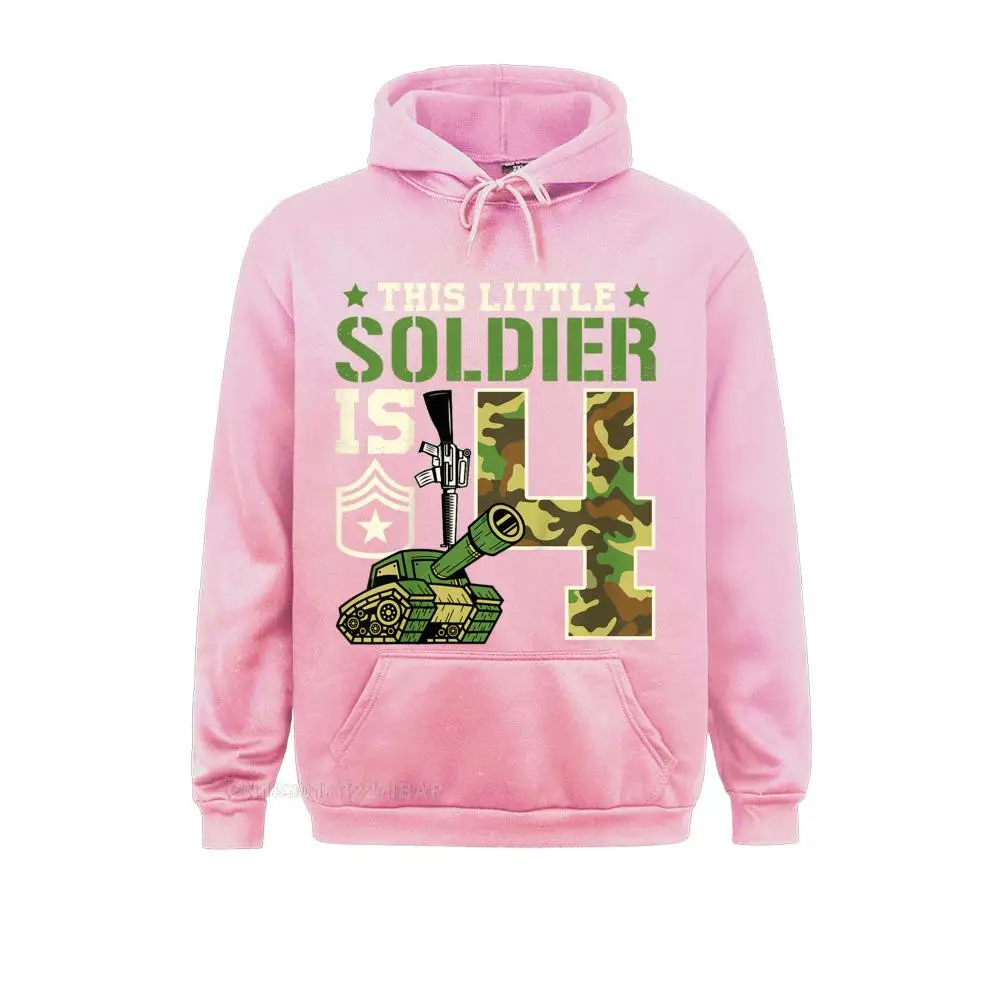 This Little Soldier Is 4 Funny Birthday Party Outfit Hoodie Sweatshirts Hoodies On Sale Design Hoods comfortable Men's