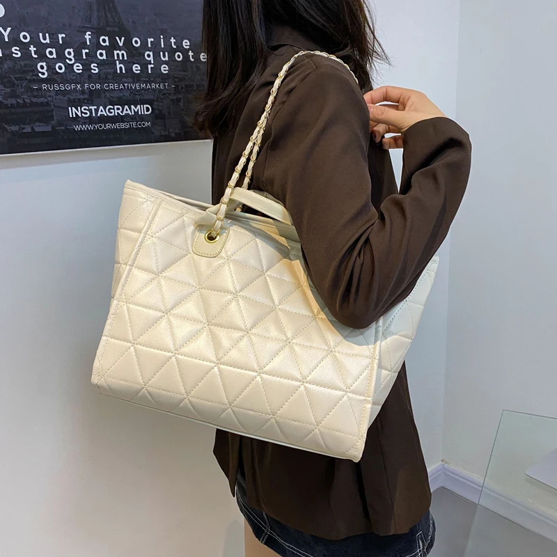 2022 New Casual Tote Bags For Women Handbags Designer Shoulder Bag Large Capacity Pu Leather Female Top-handle Bags