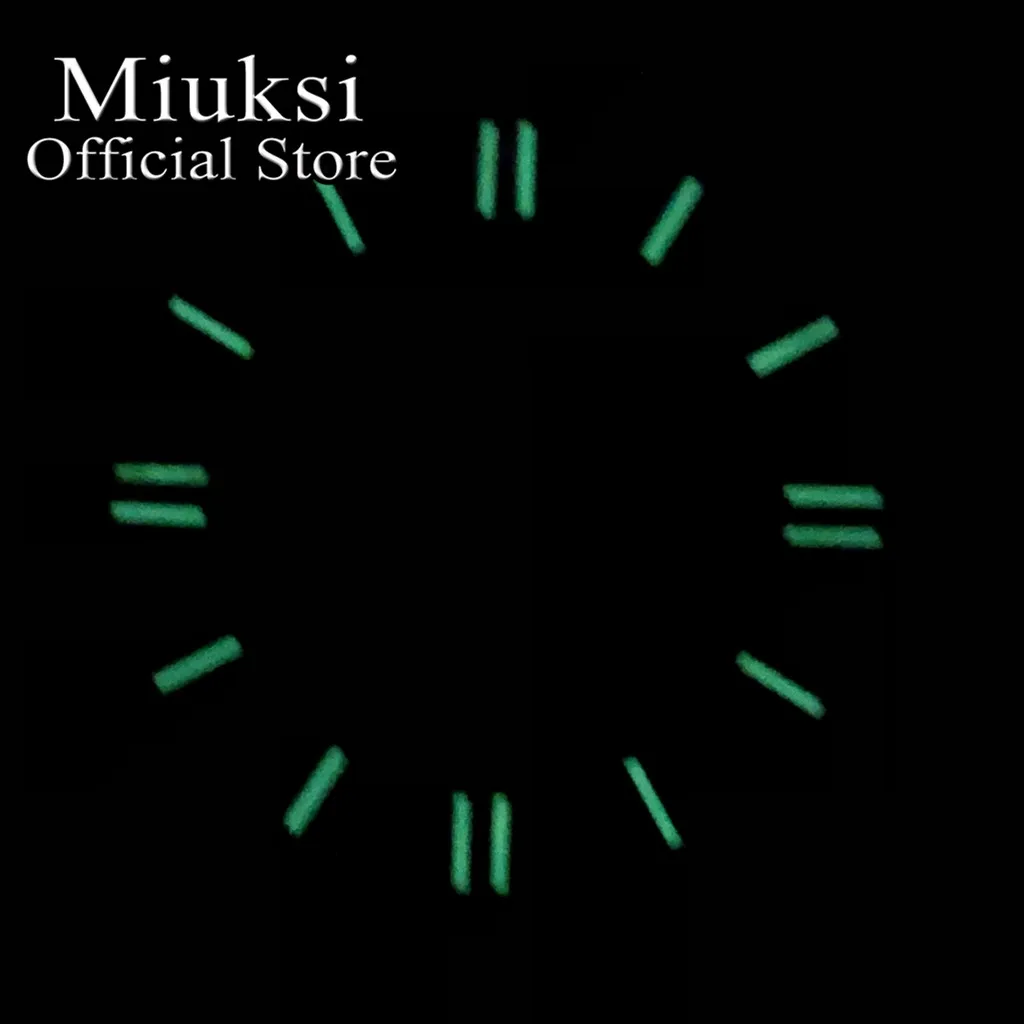 Miuksi 29mm black silver blue green orange yellow watch dial luminous fit NH35 NH36 Miyota8215 821A DG2813 3804 PT5000 movement