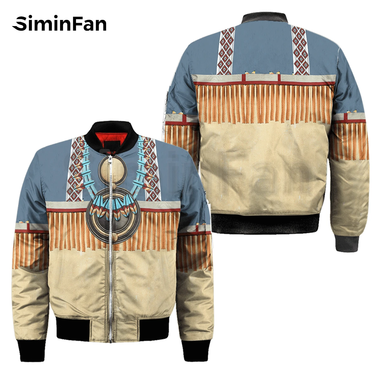 

Tribal Ethnic Style Pattern 3D Printed Mens Casual Flight Bomber Jackets Unisex Harajuku Winter Thick Coat Women Streetwear 14