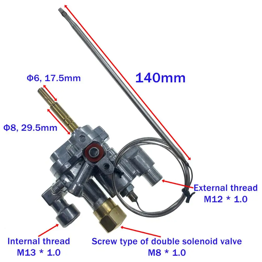 KSWA-N25001 1/2PSI Gas Oven Parts Thermostat Control Gas Valve Regulator With Dual Thermocouple