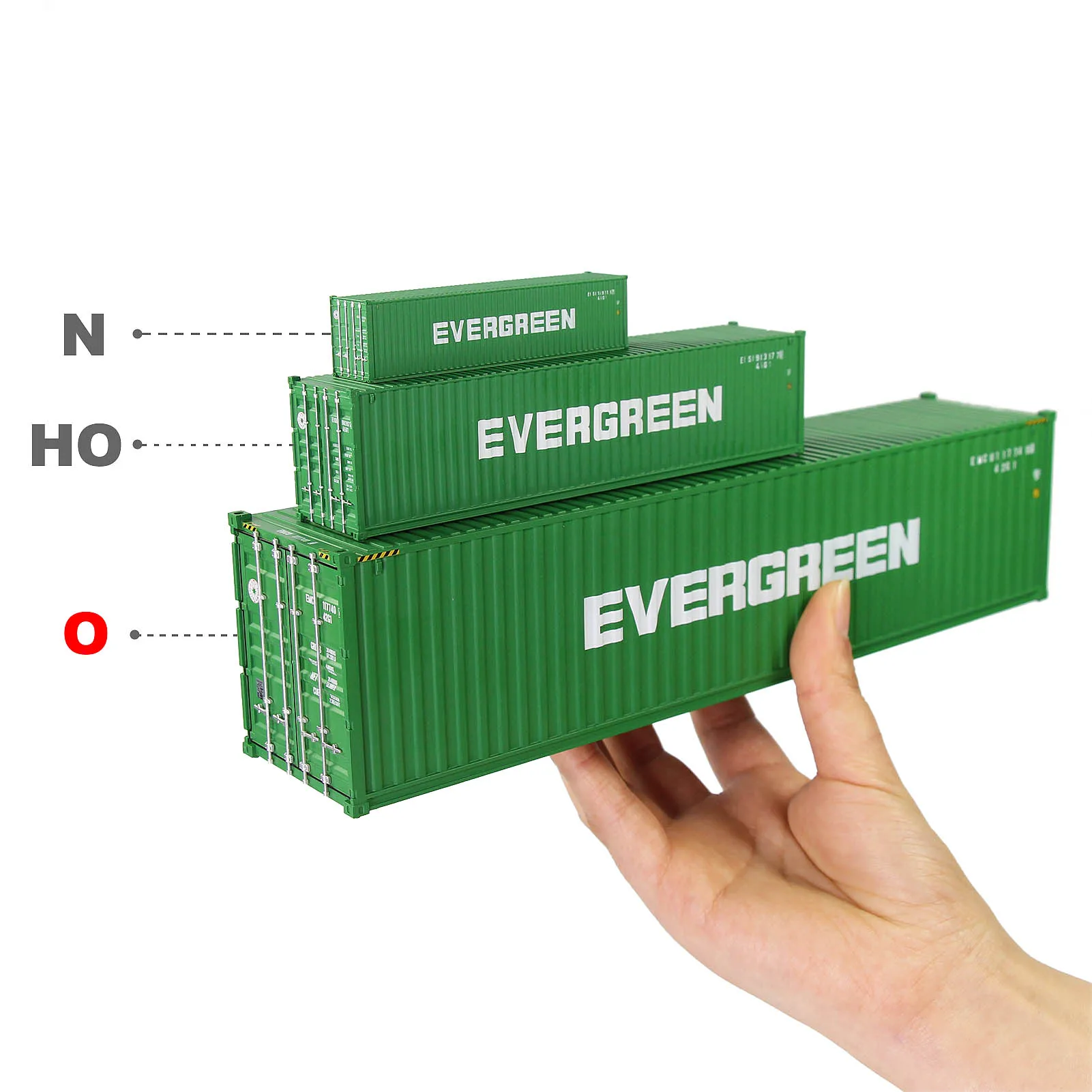 Evemodel 1pc O Scale 40' Shipping Container Model Trains 1:48 40ft Container Cargo Box C4340