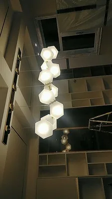 LED Postmodern White Glass Stone Pendant Light Dinning
