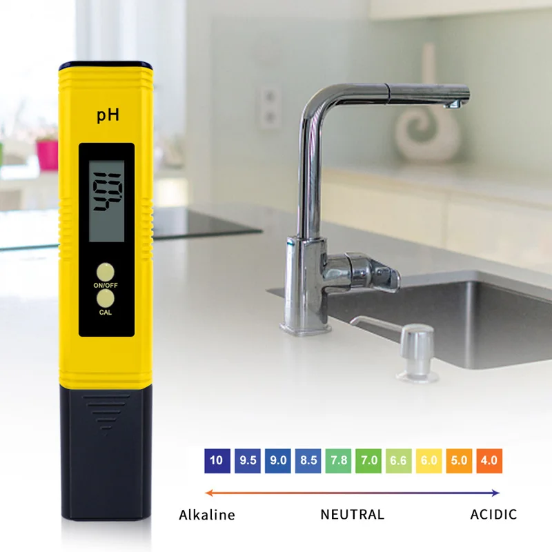 PH Meter 0.01 PH Tester di qualità dell'acqua ad alta precisione con campo di misura 0-14, adatto per acquario, piscina