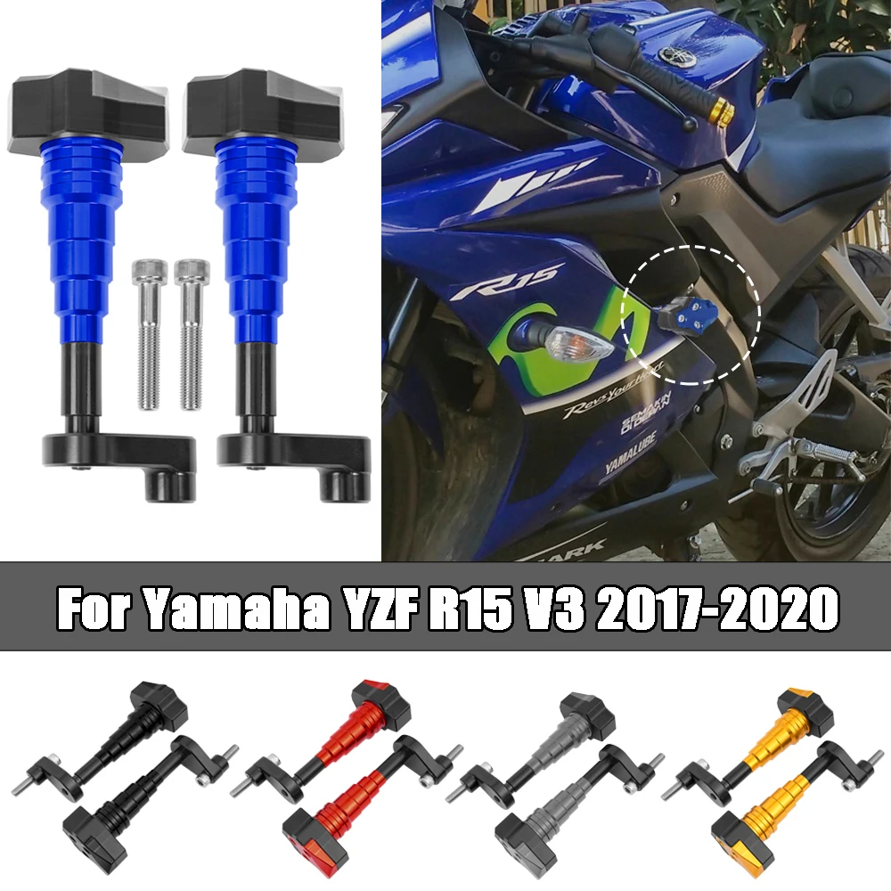 

Motorcycle Frame Crash Pads Engine Case Sliders Protector For Yamaha YZF-R15 YZFR15 2017 2018 2019 2020 YZF R15 V3 Accessories