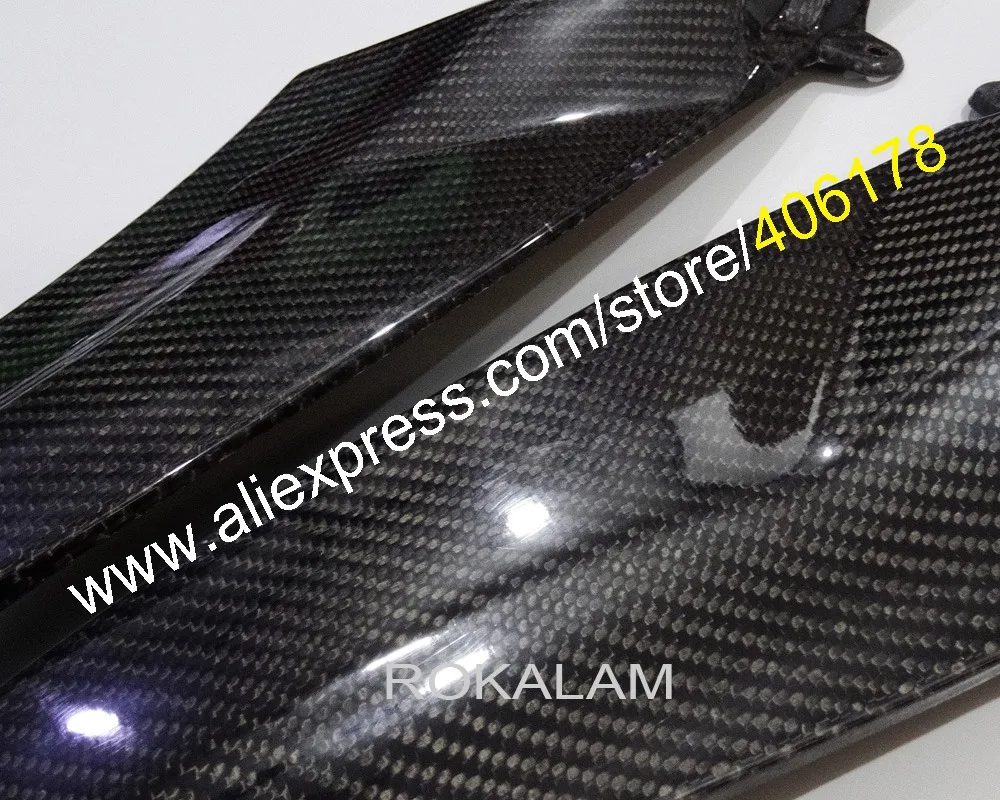 Hot Sales,2 x Carbon Fiber Tank Side Covers Panels Fairing For Yamaha YZF R6 2006 2007 YZF-R6 06 07 YZFR6 Tank Side Cover Panel view 3