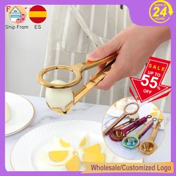 Household Gold Egg Slicers cutter stainless steel Egg Dividers Metal Egg serving tools kitchen Gadgets wholesale drop shipping