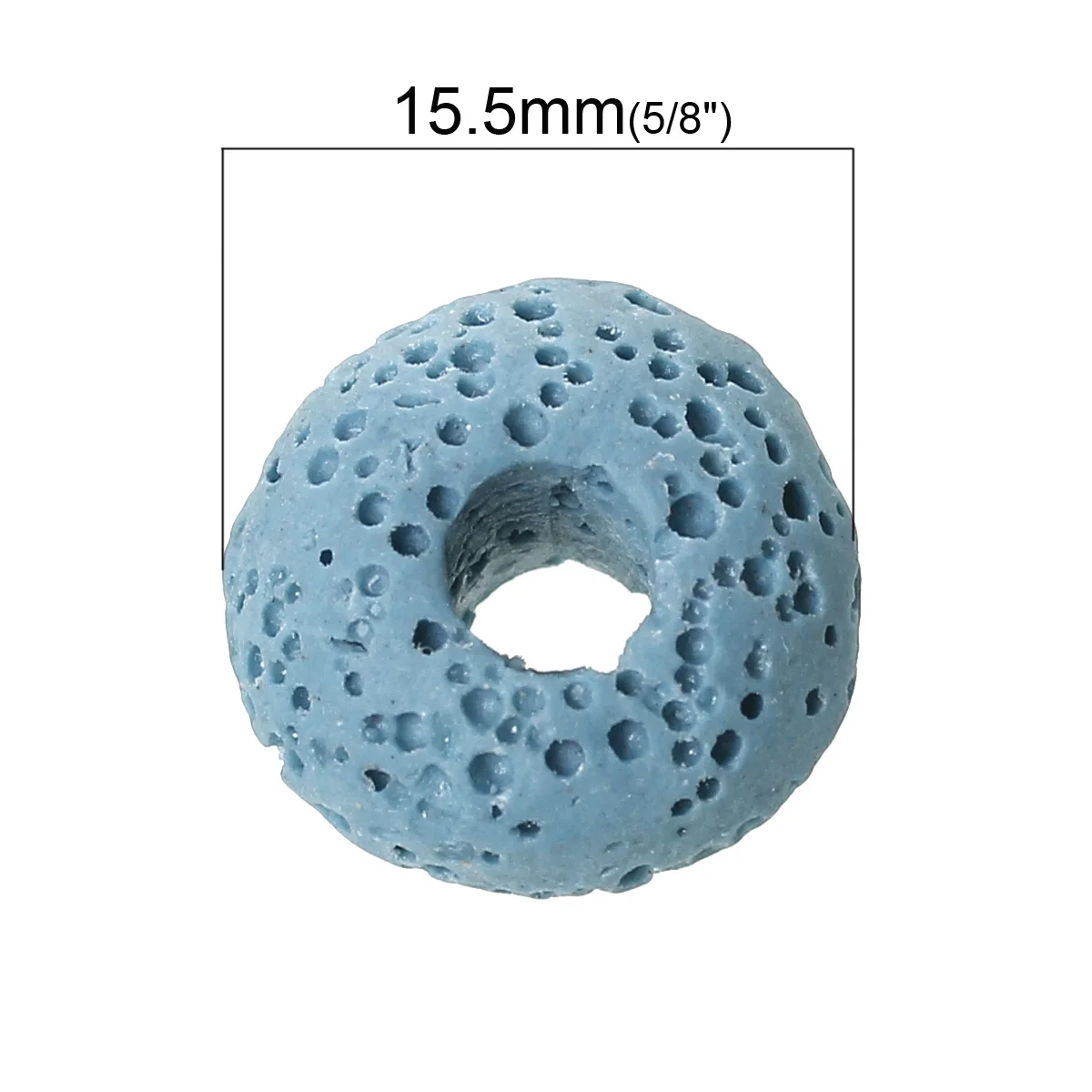 DoreenBeads 20 PCs Natural Created Lava Rock European Charm Beads Handmade Beads Round At Random 15.5mm Dia, Hole:Approx 4.8-6mm