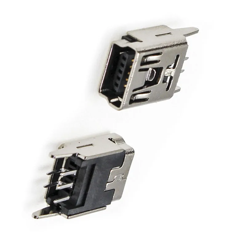 

mini usb 5 pin Type B connector female DIP 2 straight-pin PCB soldering socket jack in-line connector