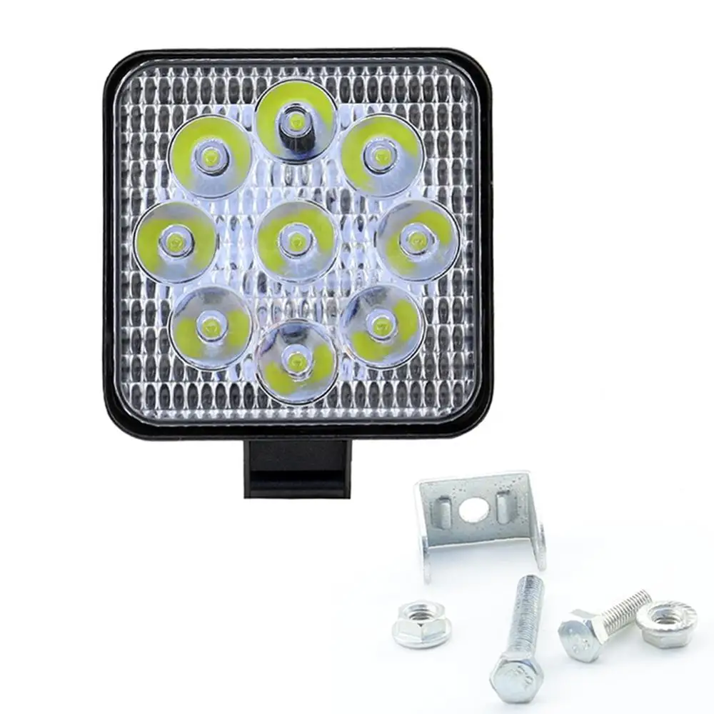 Luces LED de 30 grados para todoterreno, Bombilla cuadrada, iluminación antiniebla para SUV/camión/ATV/vehículos/marinos, 27/48w