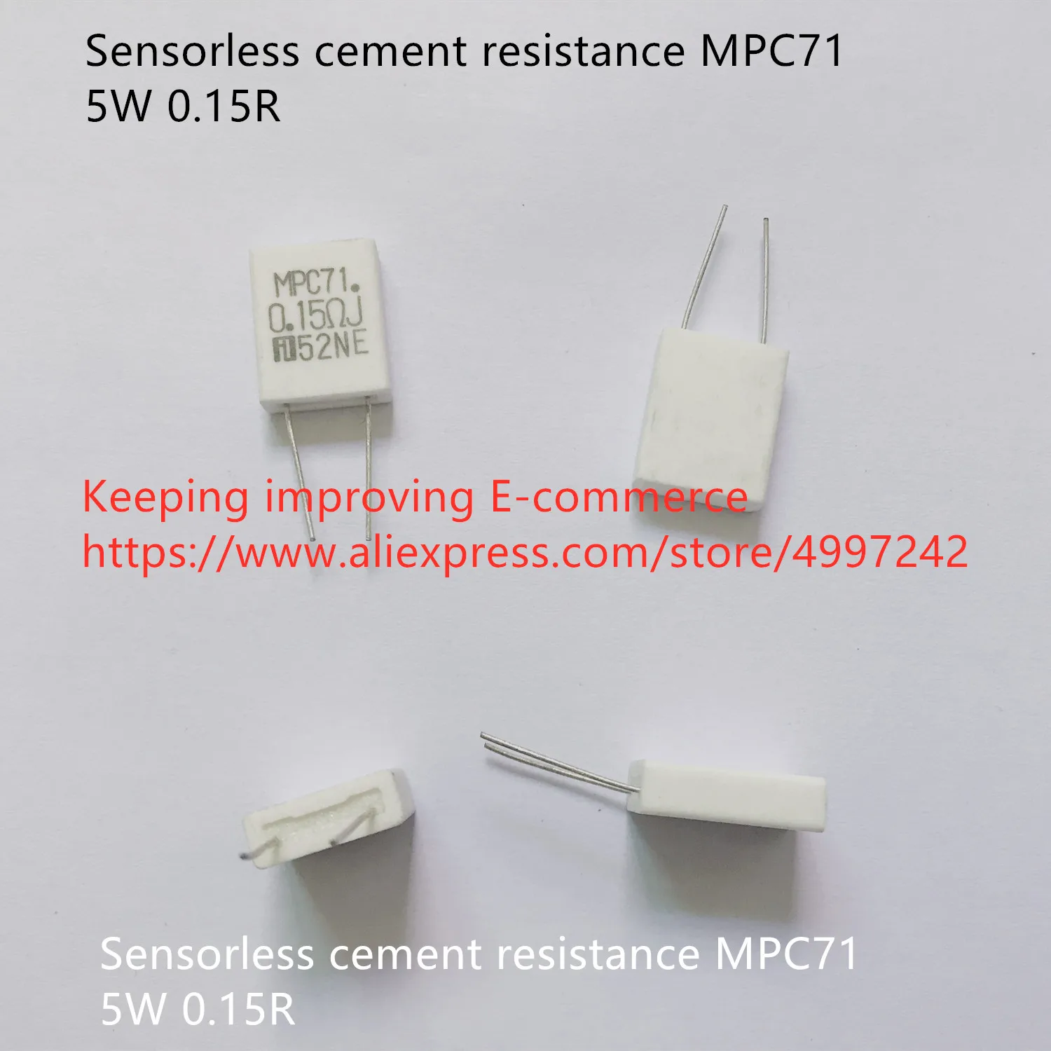 Original neue 100% Japan import sensorlose zement widerstand MPC71 5W 0,1 R 0,15 R 0,33 R 0,47 R 1R (Inductor)