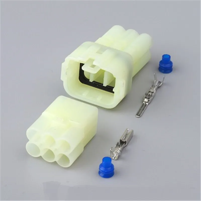 

100 set 6 Pin HM 090 male female motorcycle connector sensor plug auto Electrical Connector 6189-6171 6180-6181