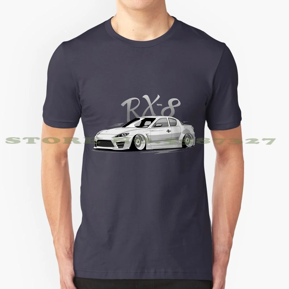 Rx8 & Quot ; Low Style & Quot ; 100% Pure Cotton T-Shirt Enthusiast Tuning Lover Retro Vintage Rx8 Sb Japanese Domestic Market