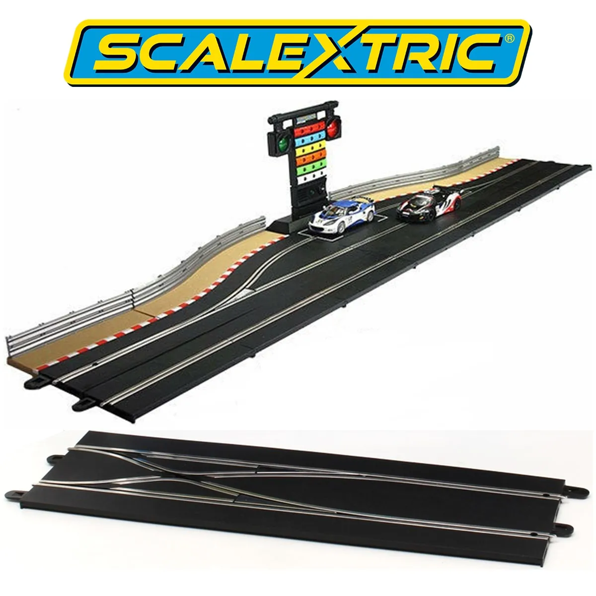 Scalextric Slot Car Digital Track Parts 1:32 C7036 Digital Straight Lane Change Track/  C7041 Digital Pit Lane Game