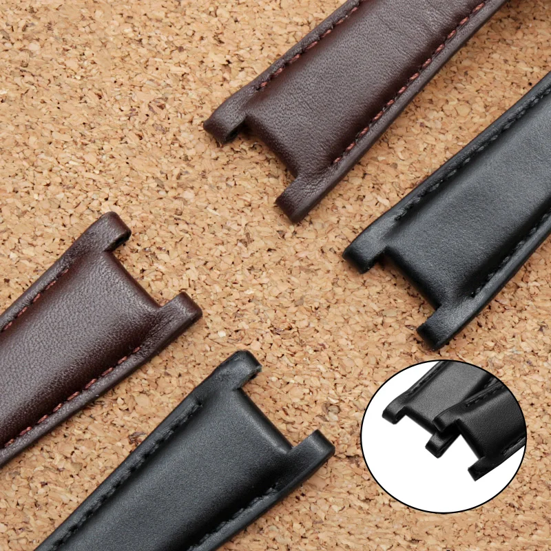 High Quality Genuine Leather Watchband for GC Bracelet YA1332 1333 1335 Series Men Women Notch 16*10mm 20*12mm 22*14mm Strap