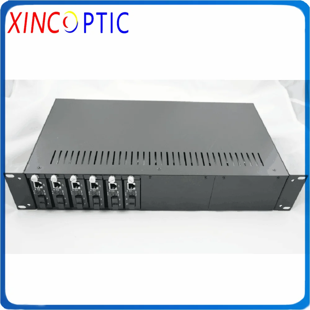 2U 14Slots 19 inch Rack Mount Chassis,Sinlge/Double Power Supply Fiber Optic Media ConverterRack Mount,DC-48V/AC110V-220V