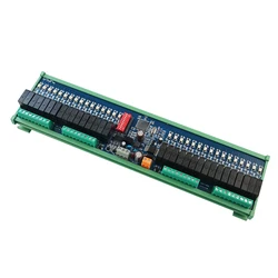 Huaqingjun 32-Channel RS485 Communication Single Open Relay Module PLC Expansion Modbus RTU Protocol for Remote Data Acquisition