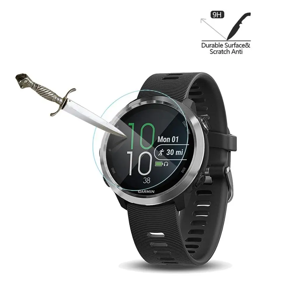 1/4Pack For Garmin Forerunner 645 0.3mm Clear Tempered Glass Screen Protector Anti-Scratch Smartwatch Film For Garmin 645 Music