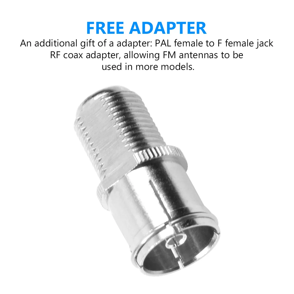 هوائي FM داخلي F-نوع ذكر 75 أوم راديو اقناع سلك للمنزل ستيريو استقبال لياماها JVC سوني بايونير oun باناسونيك أونكيو