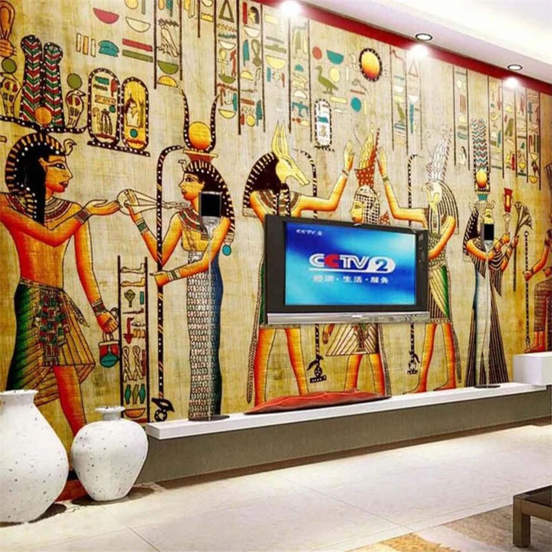 

mural papel de parede para quarto Custom wallpaper Ancient Egyptian celebration classical TV backdrop photo wallpaper