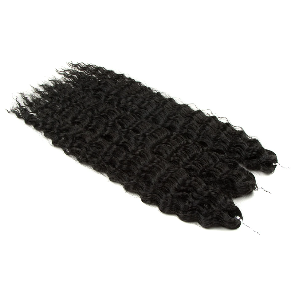 Ariel Hair Synthetic Twist Crochet Curly Hair 24 Zoll Water Wave Braid Hair Ombre Blonde Brown Deep Wave Flechten Haarverlängerung – Detail 21