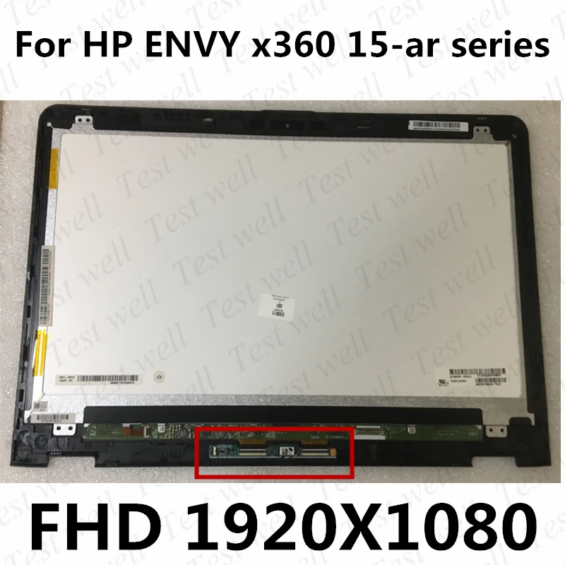 Imagem -03 - Ips Completo Lcd Display Toque Vidro Digitador Assembléia Mais Quadro para hp Envy X360 15-ar Série 15-ar000ur 15-ar001ur 15-ar002na 15.6