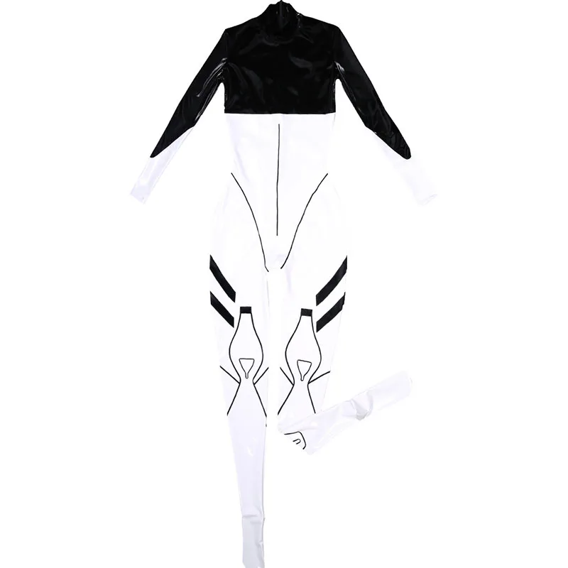 Sexy Faux Latex Leather Cosplay Jumpsuits Women Comic Catsuit Nightclub Party Costume Ladies PVC Halloween Clothing Custom view 6